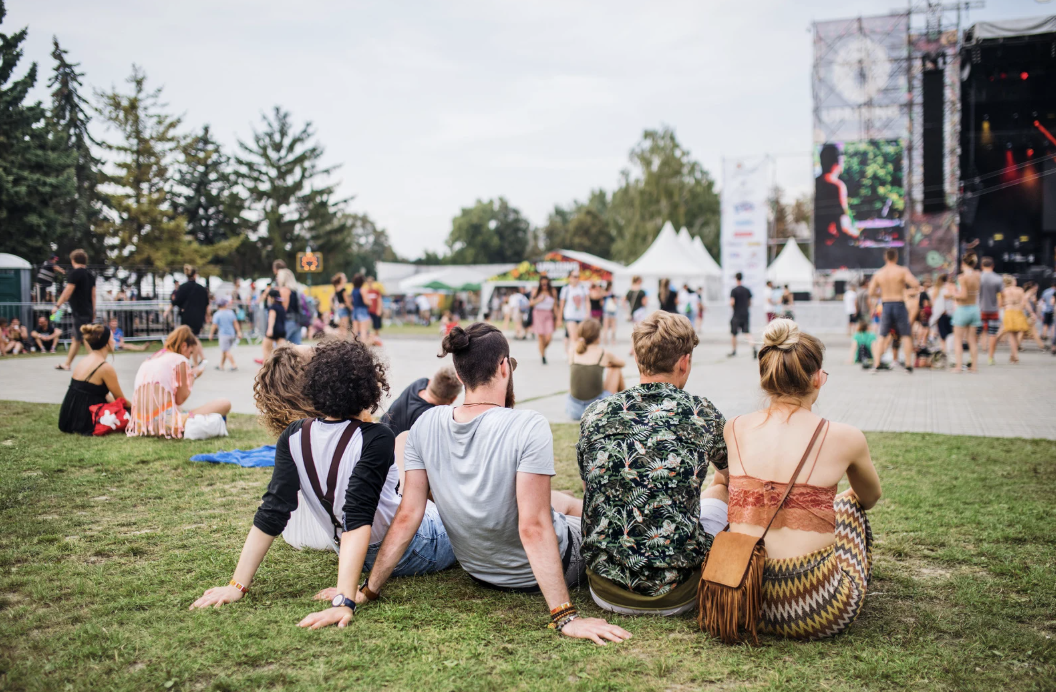 People at a summer festival.