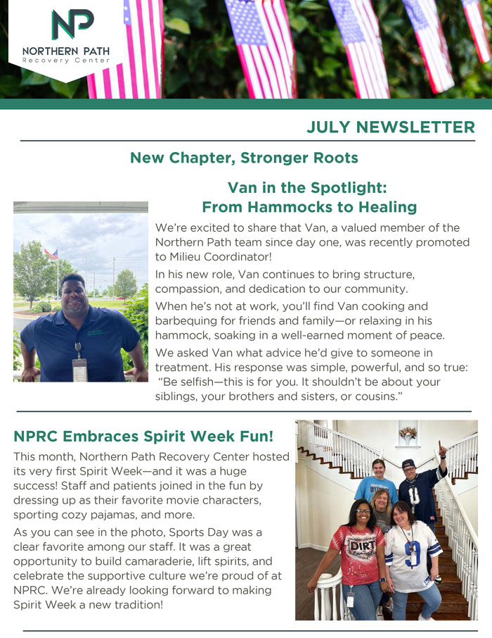 Northern Path Recovery Center - July 2025 Alumni Newsletter